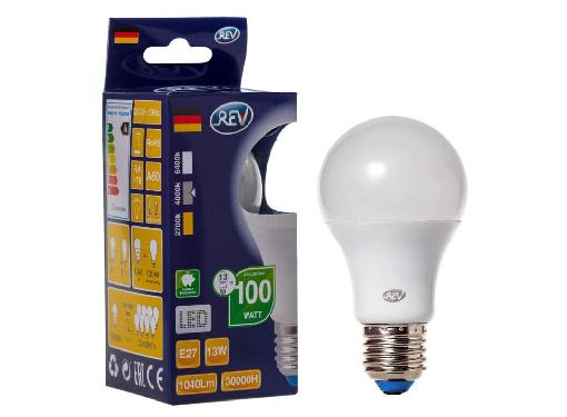 Изображение товара Светодиодная лампа REV 32268 9 E27 13Вт нейтральный свет грушевидная