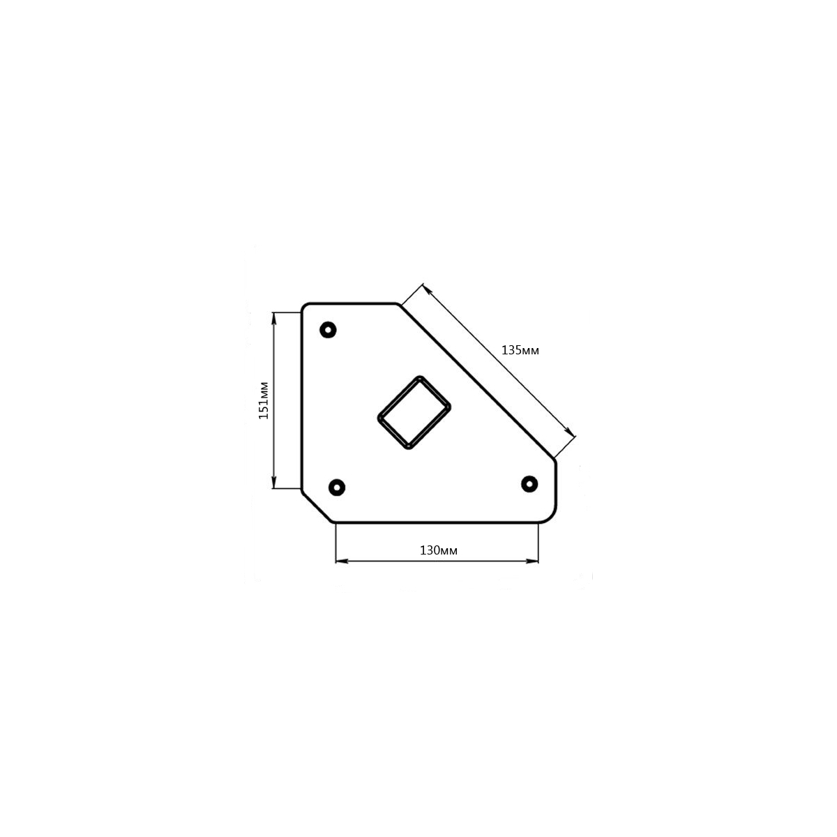 Магнитный уголок для сварки чертеж