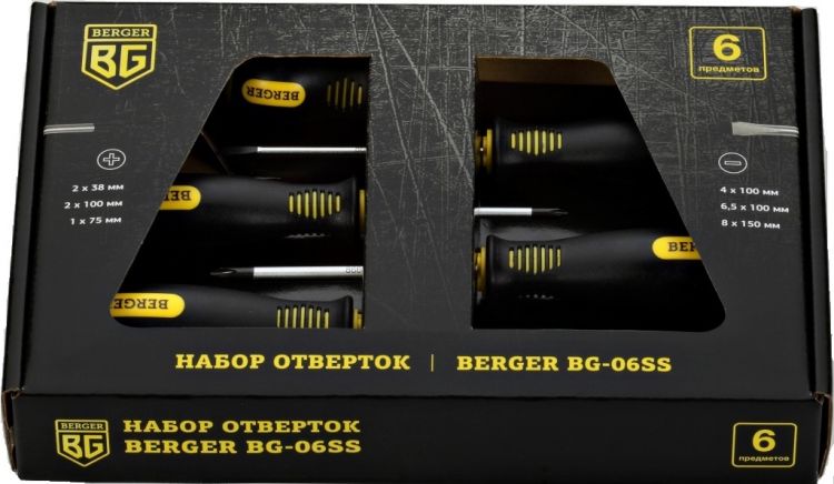 

Набор отверток Berger Bg-06ss