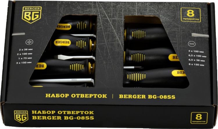 

Набор отверток Berger Bg-08ss