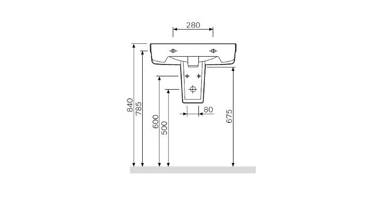 Полупьедестал AM PM Bliss L C534970WH