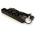 Сетевой фильтр KRAULER ПВС 3х0.75 5 гнезд черный KR-5-3,0M(B)