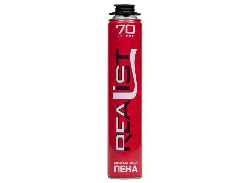 Изображение товара Пена монтажная REALIST PRO Red Зимняя 70л профессиональная