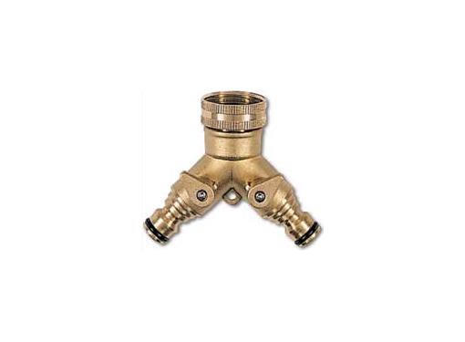Изображение товара Двухканальный латунный распределитель RACO 4246-55035B 3/4" резьба