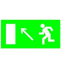 TDM направление к эвакуационному выходу налево вверх