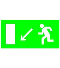 TDM направление к эвакуационному выходу налево вниз