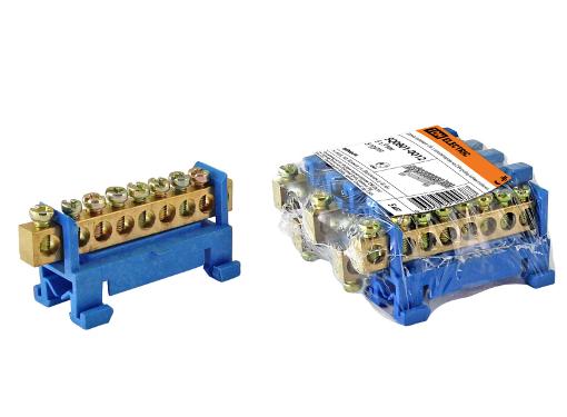 Шина нулевая в изоляторе 6×9мм 8 групп tdm