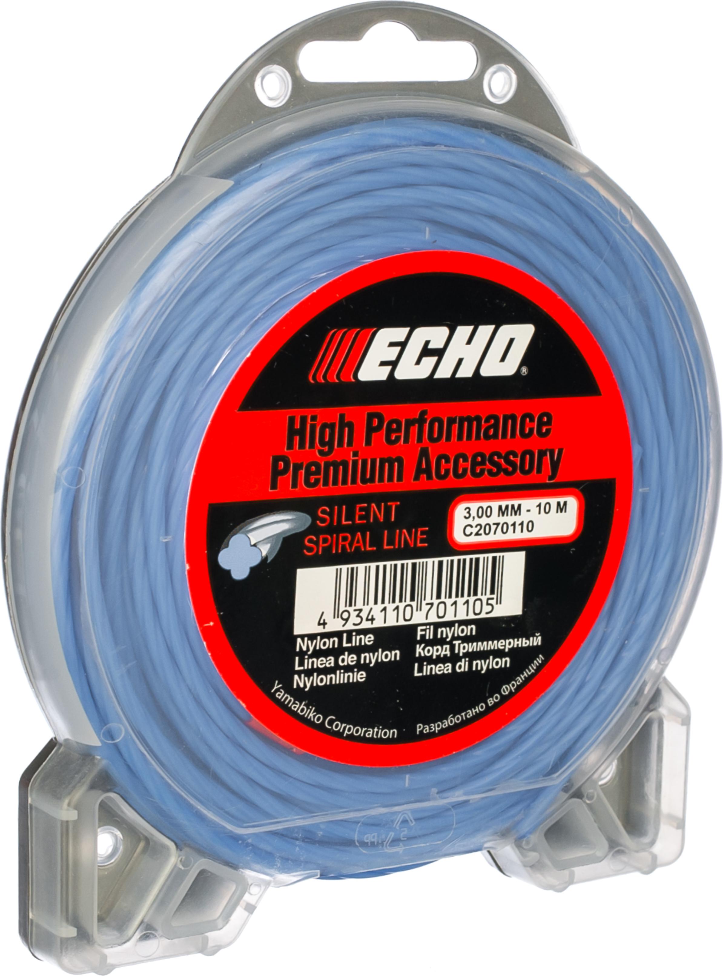 

Леска для триммеров Echo Silent spiral line 3.0мм*10м, витой, Silent spiral line 3.0мм*10м, витой