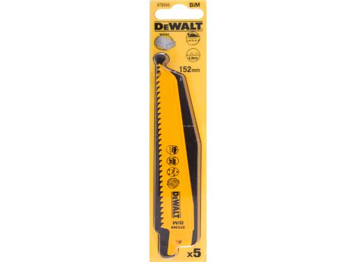 Изображение товара Полотно для сабельной пилы DEWALT 152мм 6TPI BIM 5шт DT2359-QZ