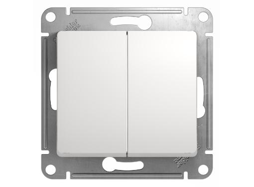 Изображение товара Механизм выключателя SCHNEIDER ELECTRIC GSL000151 Glossa 2-кл белый IP20
