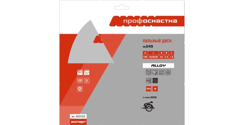 Диск пильный твердосплавный ПрофОснастка Ф305х30мм 72зуб. (№ 448 Эксперт)
