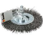 Кордщетка KWB плоская 75мм для дрели гофрированная сталь (6073-33)