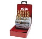 Изображение товара Набор сверл RUKO 215214 по металлу 19 шт., металлический кейс