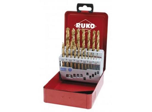 Изображение товара Набор сверл RUKO 215214 по металлу 19 шт., металлический кейс