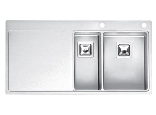 Изображение товара Кухонная мойка REGINOX Nevada 30x40 LUX OKG left из нержавеющей стали двухчашечная