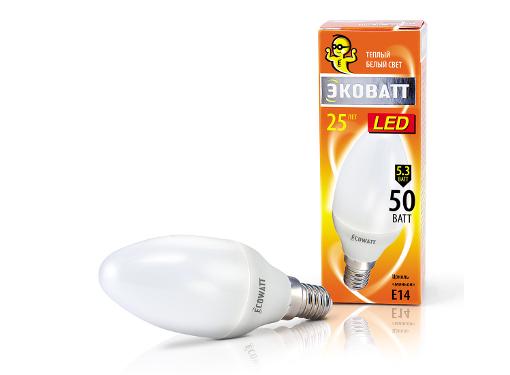   ECOWATT B35 230 5.3(50)W 2700K E14