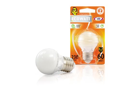   ECOWATT P45 230 7(60)W 2700K E27