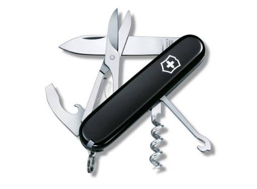 Изображение товара Многофункциональный нож VICTORINOX Compact 1.3405.3 черный с 15 функциями