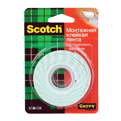 

Лента монтажная 3М Scotch 12мм х 1,9м