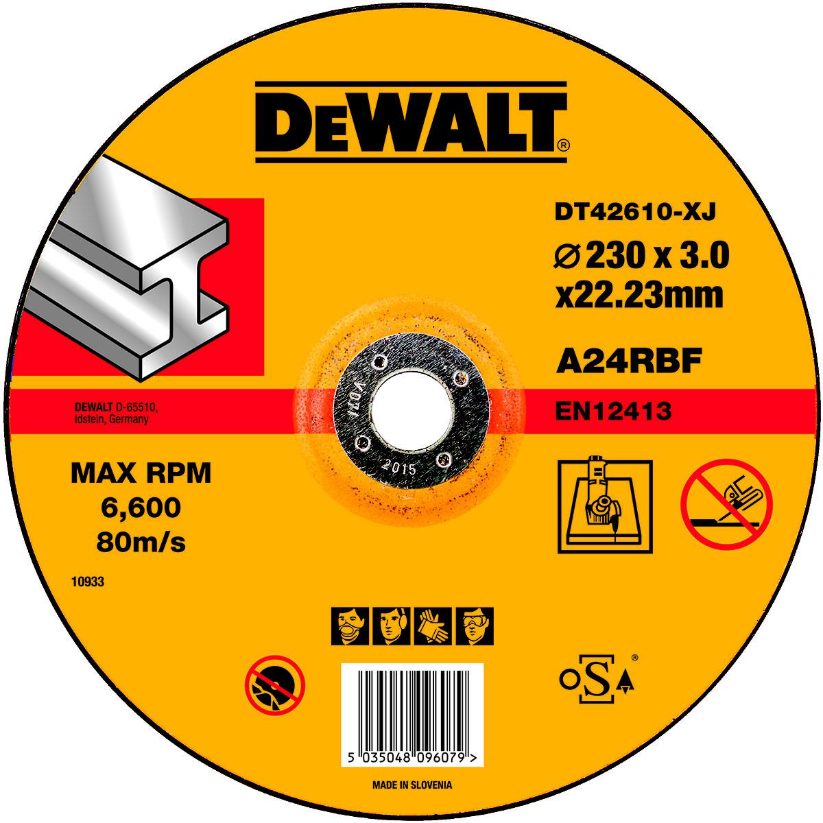 

Круг отрезной Dewalt 230х3х22 dt42610xj