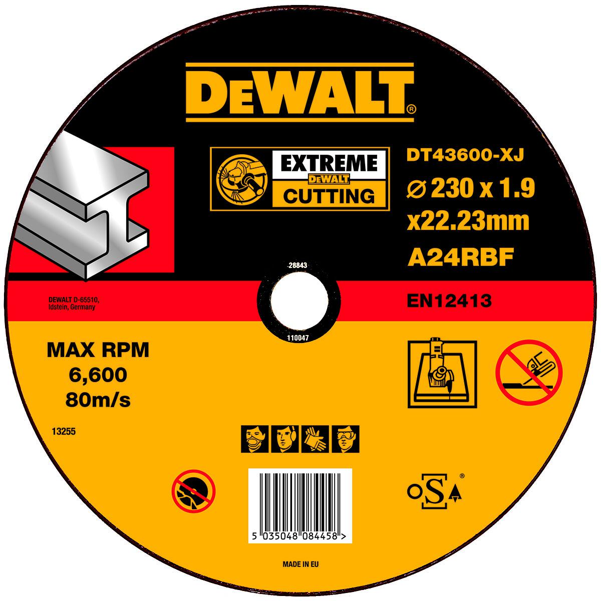 

Круг отрезной Dewalt 230х1.6х22 dt43600xj, 230х1.6х22 dt43600xj