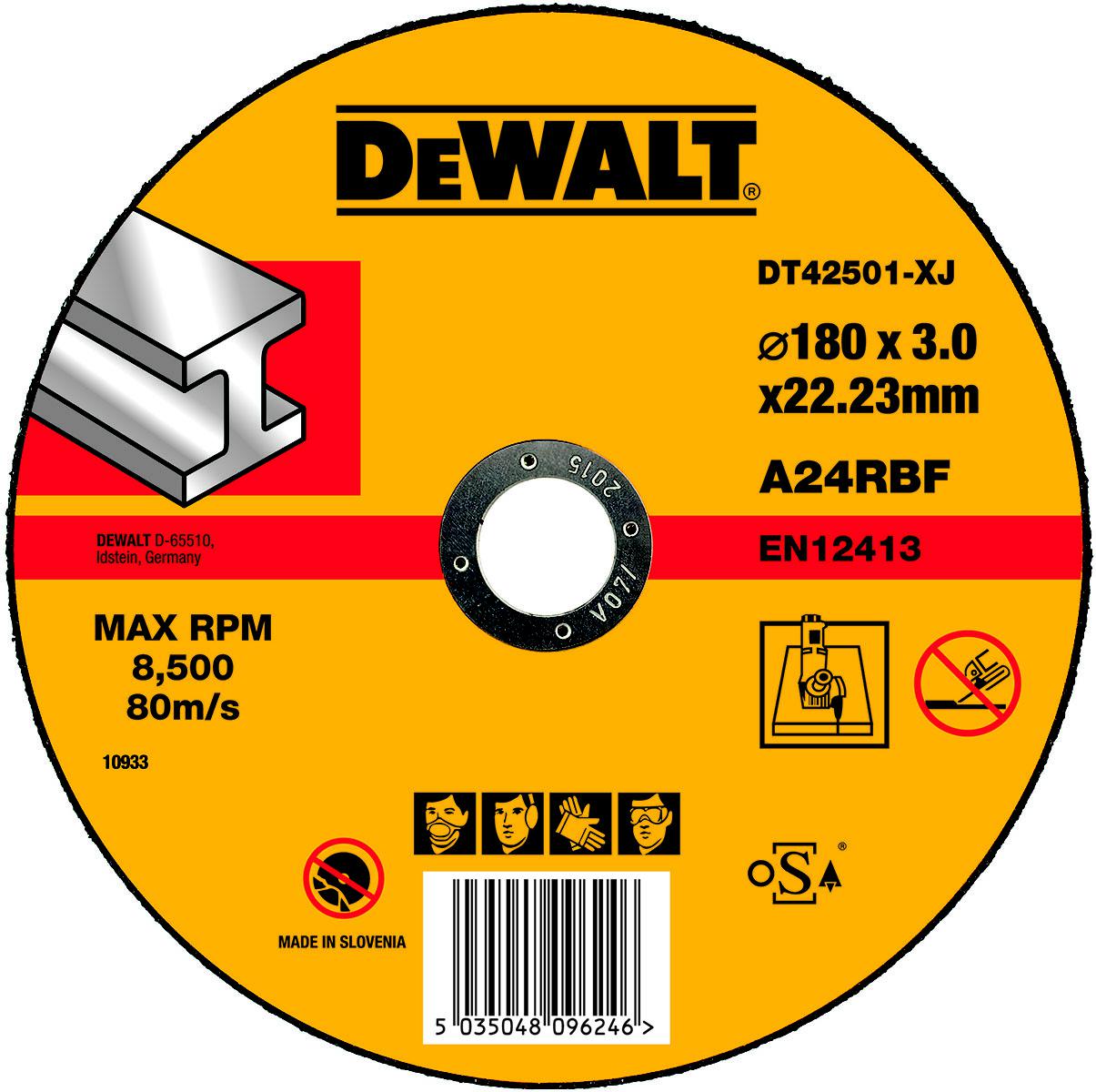 

Круг отрезной Dewalt 180х3х22 dt42501xj
