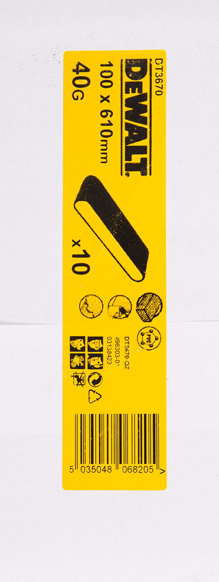 

Лента шлиф. бесконечная Dewalt 100х610мм p40, 100х610мм p40