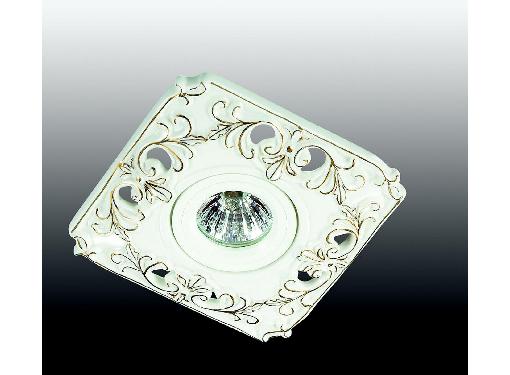 Изображение товара Встраиваемый светильник NOVOTECH 370203 из фарфора с золотым покрытием 50Вт