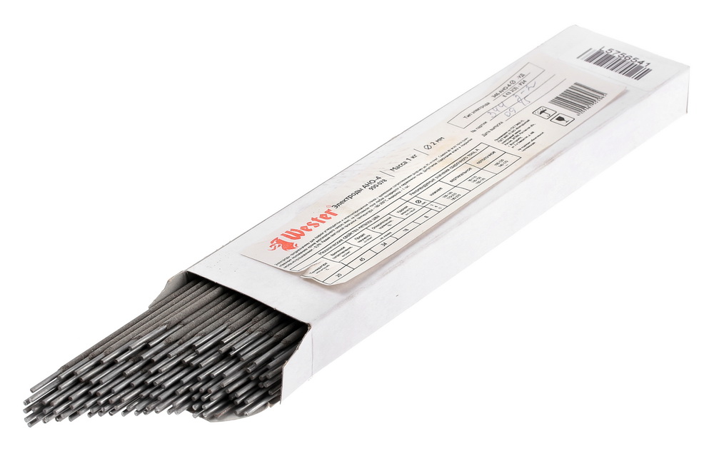 

Электроды для сварки Wester АНО-4, 2.0мм, 1кг, АНО-4, 2.0мм, 1кг