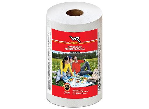 Изображение товара Универсальные полотенца WORLD RIDER WR7401 60 листов 245х300 мм белые