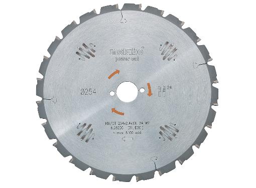 Изображение товара Диск пильный твердосплавный METABO 254x30мм 24 зубья