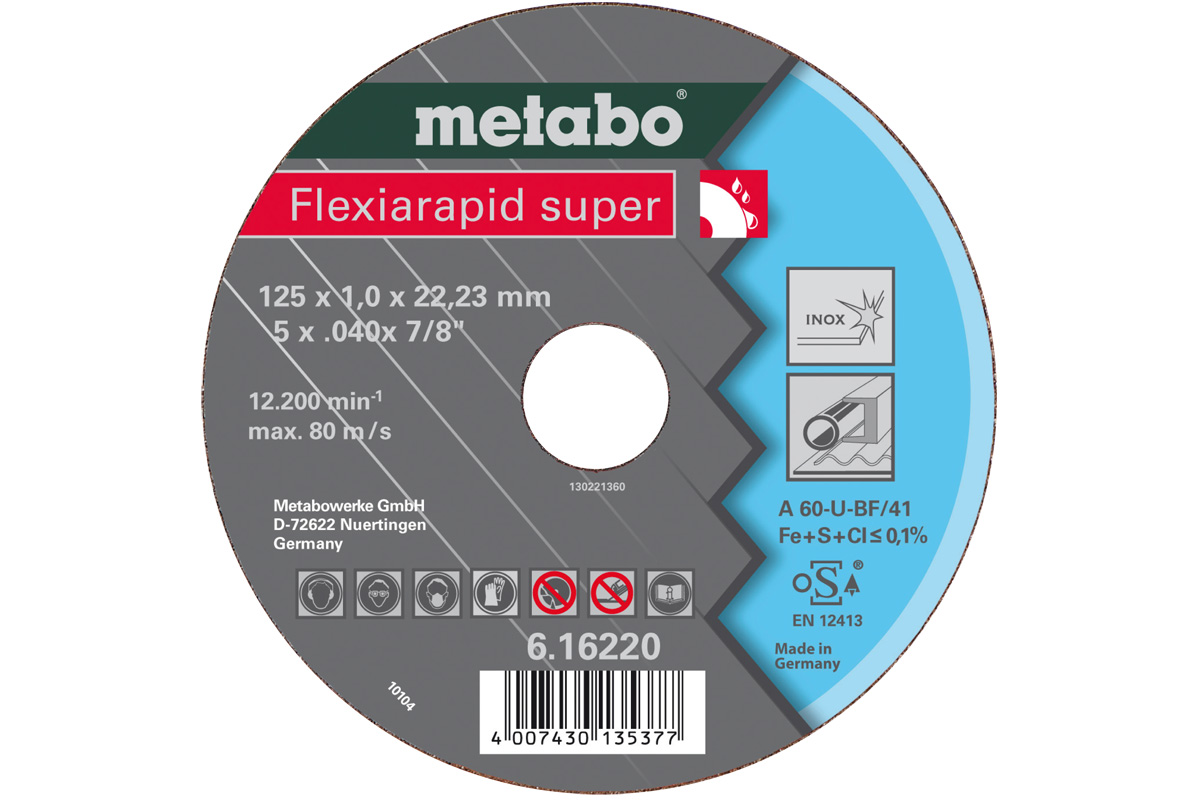 

Круг отрезной Metabo 125х1х22 616220000