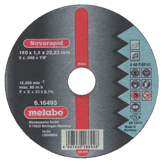 

Круг отрезной Metabo 150х3х22 616448000