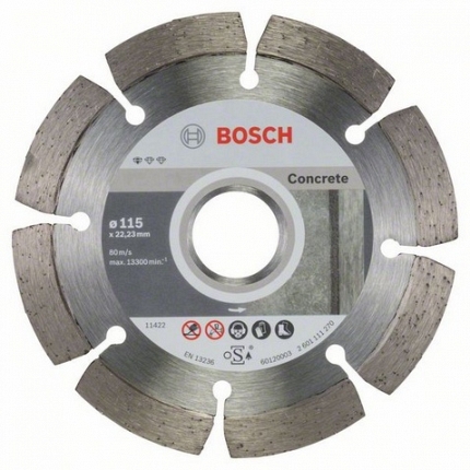 

Круг алмазный Bosch Ф115х22мм по бетону (2608603239, Ф115х22мм по бетону (2608603239)