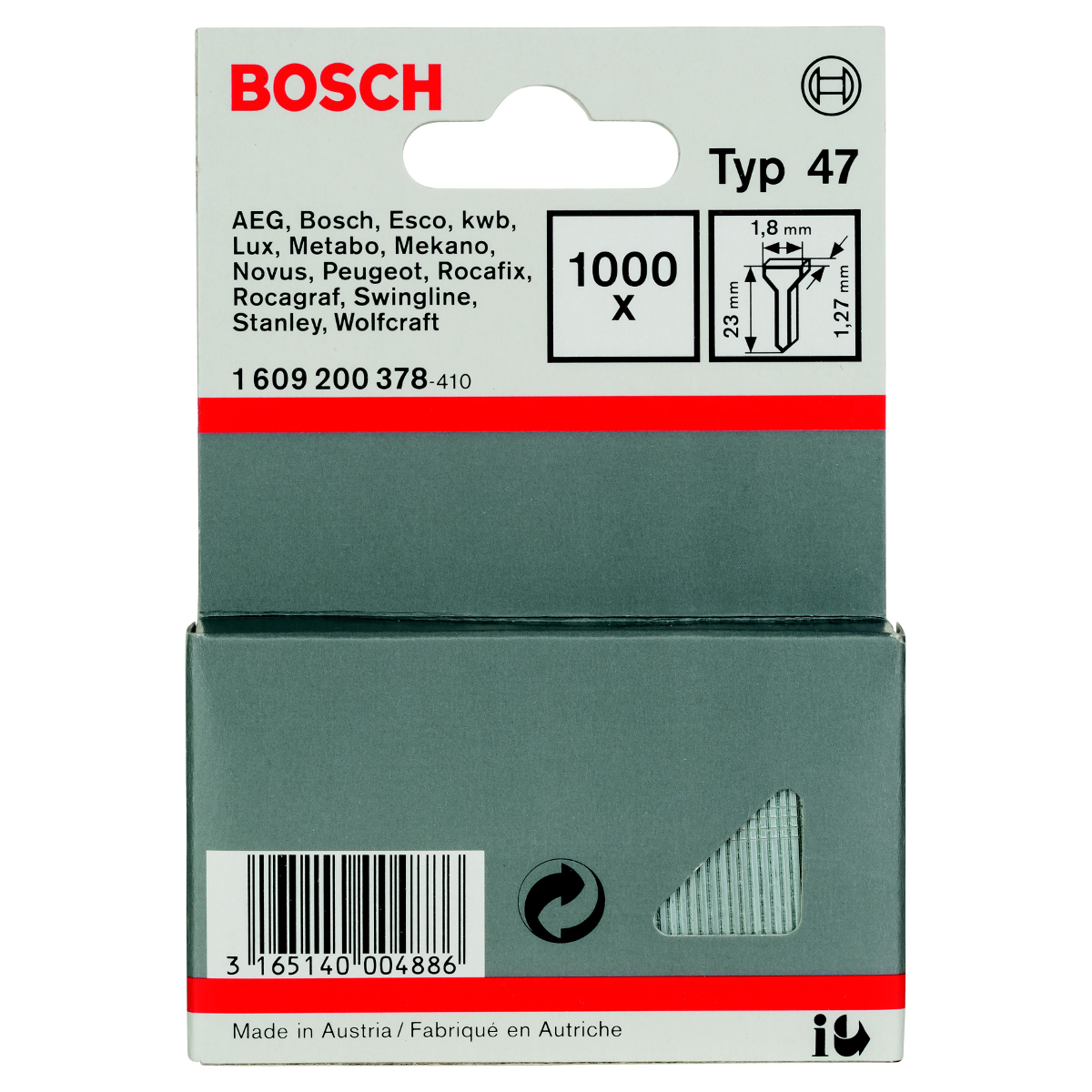 Bosch скобы плоские 1000 шт для степлера 0 74x11 4x10 мм 1.609.200.366