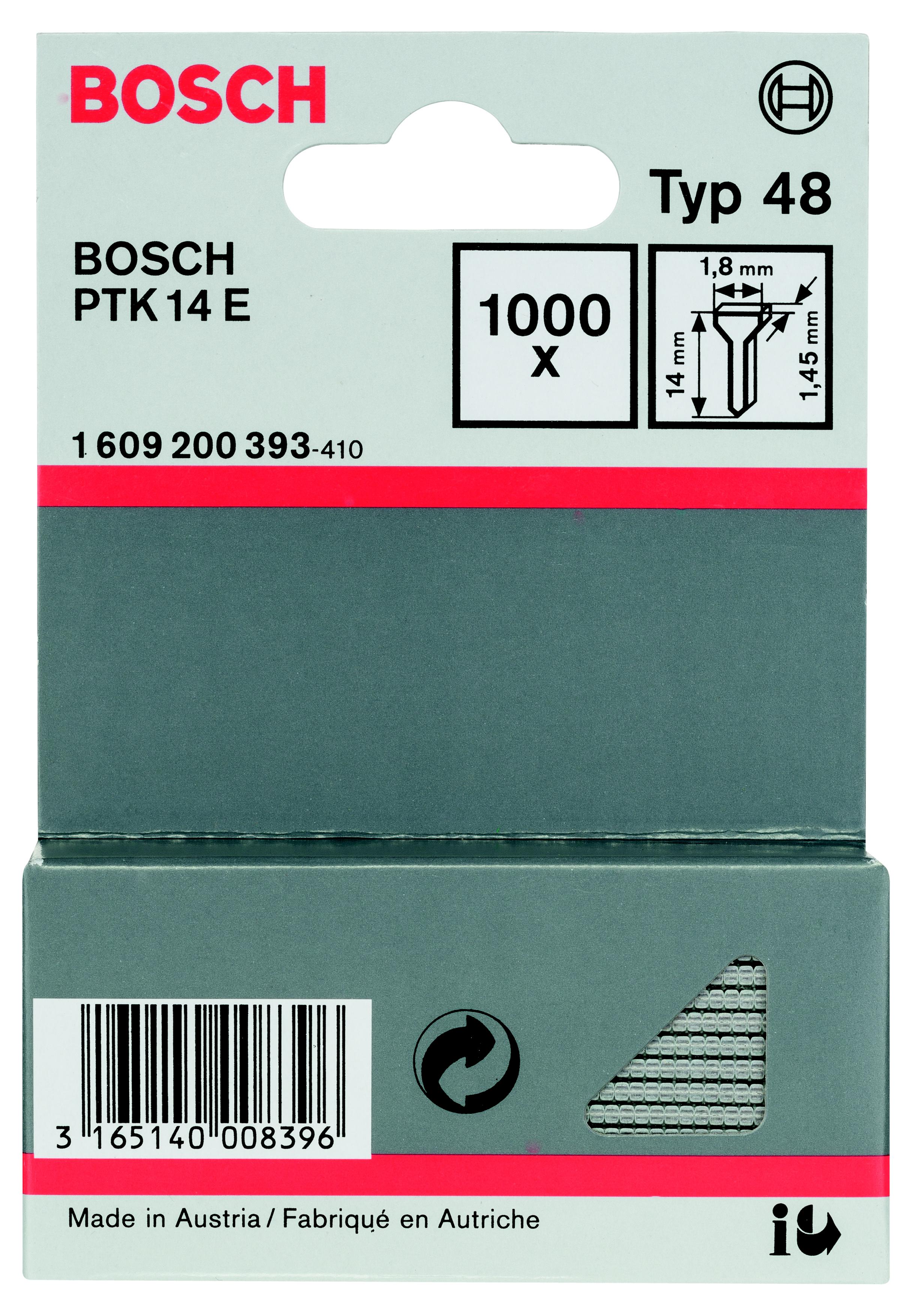 Гвозди для степлера Bosch 1609200393 14 мм 1000 шт.