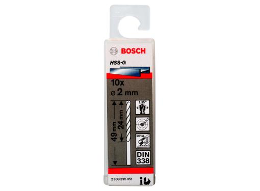 Изображение товара Сверло по металлу BOSCH Ф2мм (2608595051)