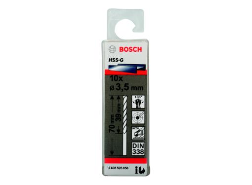 Изображение товара Сверло по металлу BOSCH 3.5 мм HSS-G (2608595058), 10 шт.