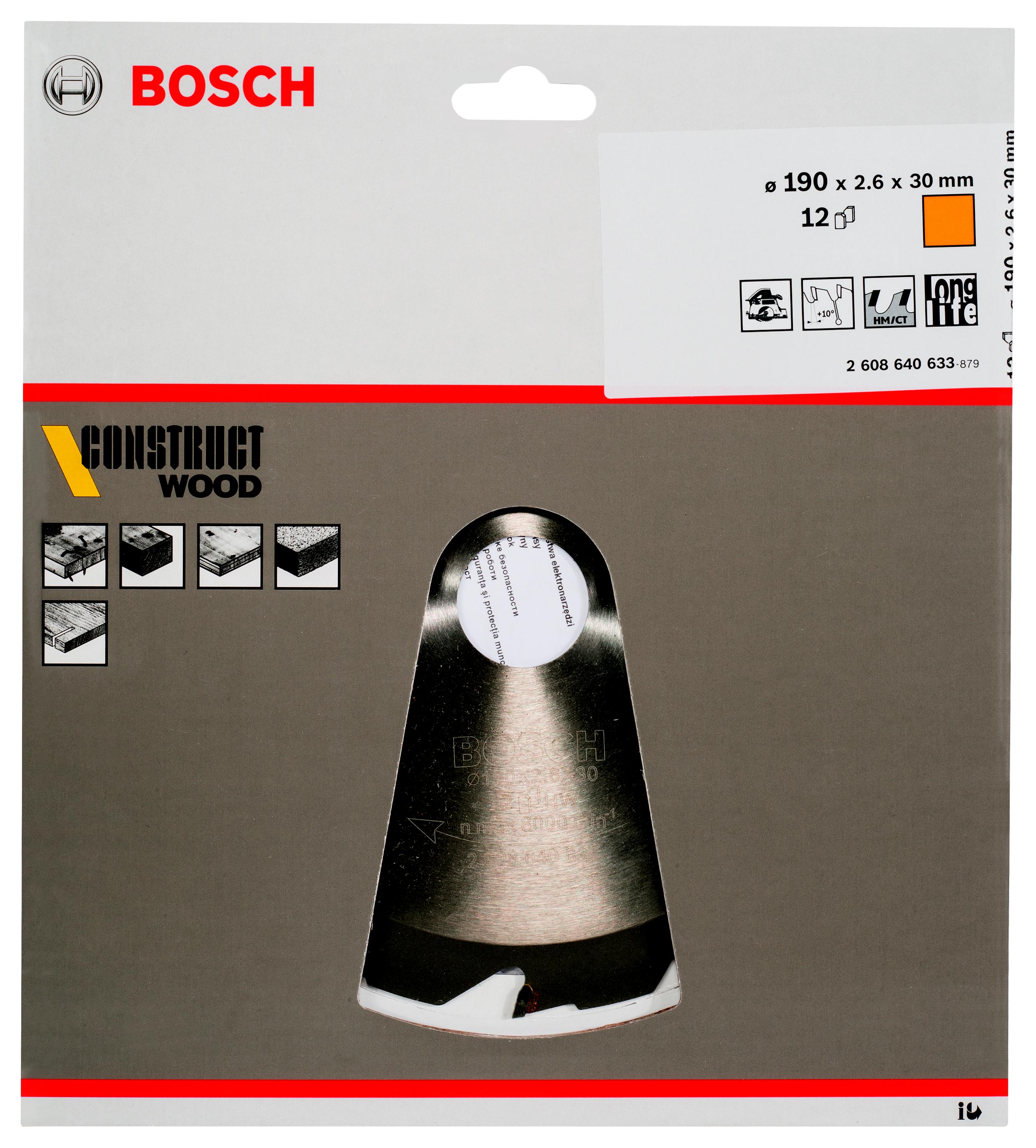 Диск пильный твердосплавный Bosch 2608640633