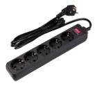 Сетевой фильтр ФАZА FOP-05GS-300 3х0.75 ПВС 3м 220В 10А 2.2кВт черный