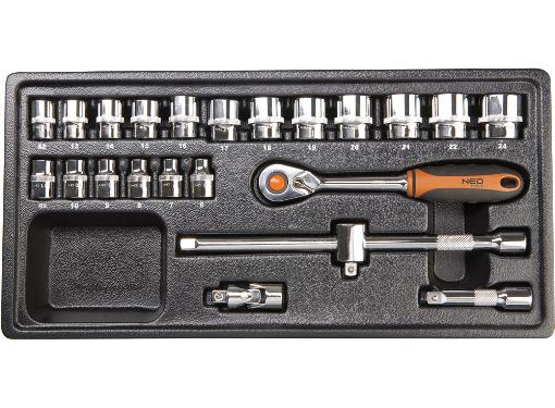 Изображение товара Набор головок NEO 84-272 3/8'' 23 шт. для автомобилей и ремонта