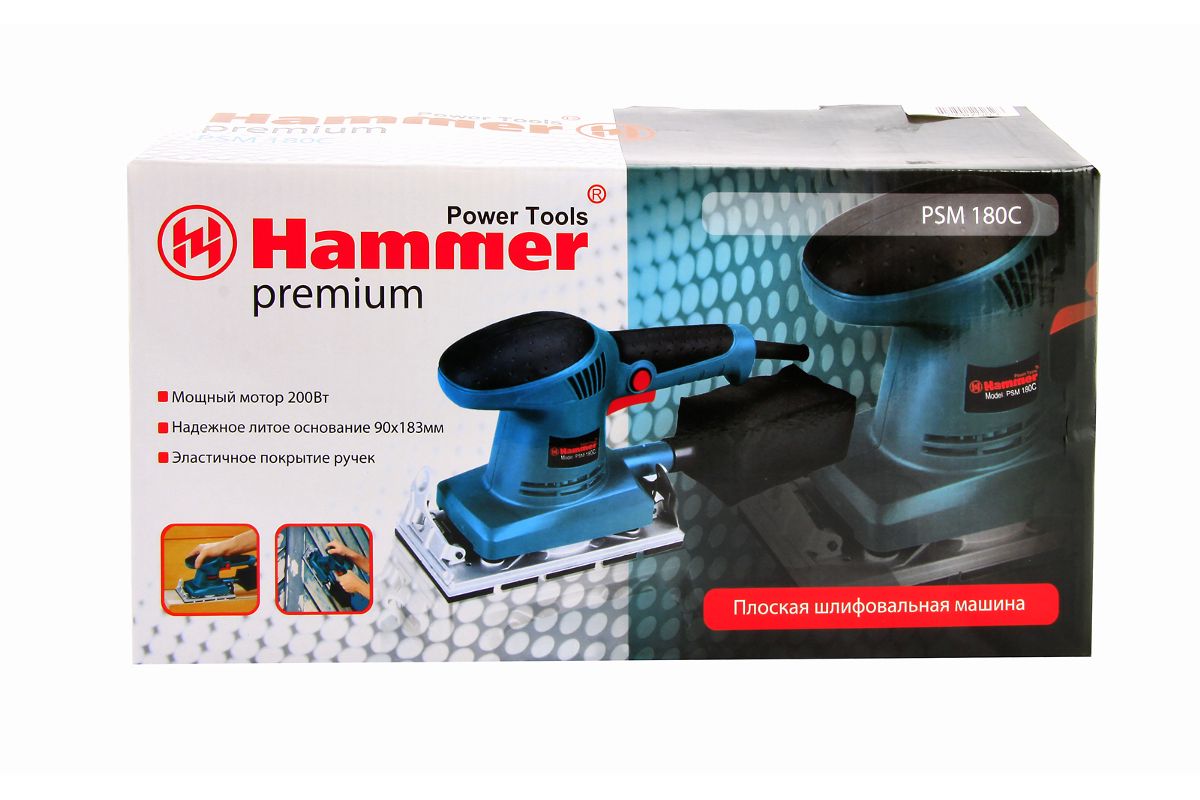 Вибрационная шлифмашина HAMMER PSM180C PREMIUM купить в Уфе по доступной  цене: характеристики и фото