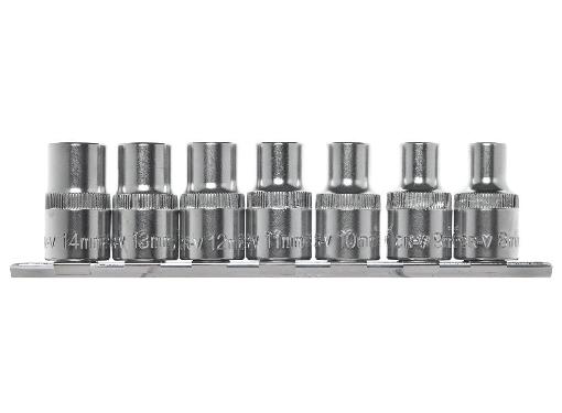 Изображение товара Набор торцевых головок KRAFT 7 шт, 8-14 мм, посадка 1/2'' (КТ700308)