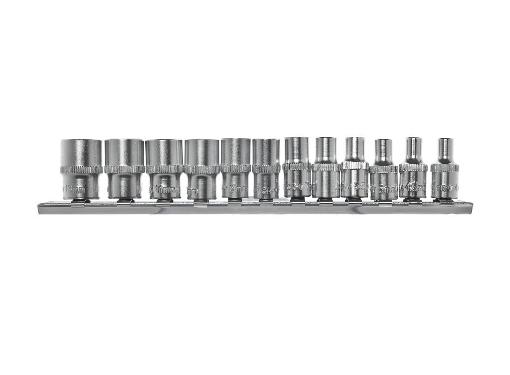 Изображение товара Набор головок KRAFT 12 шт 4-13 мм для крепежа 1/4'' торцевых оружий