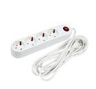 Сетевой фильтр UNIEL ПВС 2х0.75 4 гнезда белый S-GSP4-5C