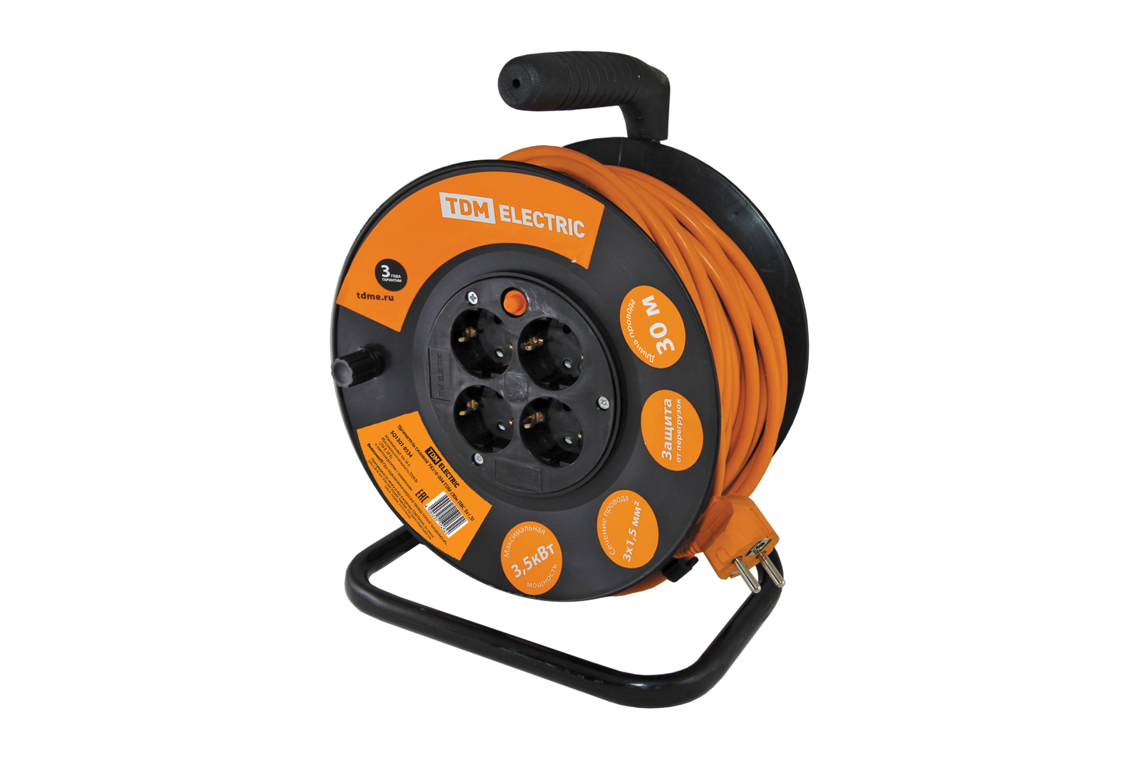 

Удлинитель Tdm УКз16-004 ip44 4 места/30м