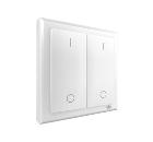 Изображение товара Беспроводной выключатель BRENIN SW-02W Easy Switch Dau белый двухкнопочный