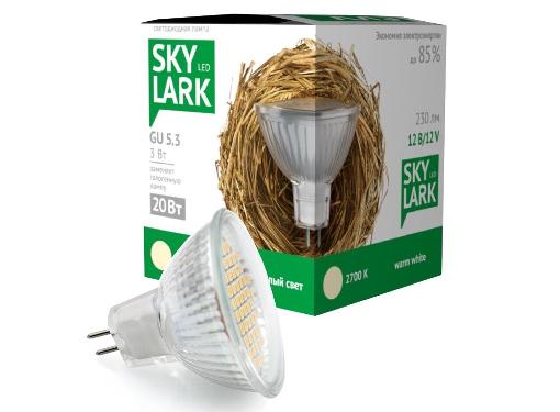 Изображение товара Лампа светодиодная SKYLARK B001 GU5.3 MR16 3W 12V 2700K