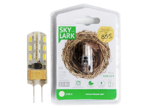 Изображение товара Светодиодная лампа SKYLARK B017 G4 1,5 Вт 2700K 12V для домашнего освещения