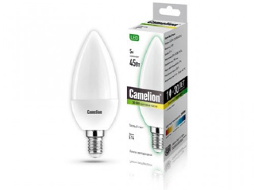 фото Лампа светодиодная camelion led5-c35/830/e14